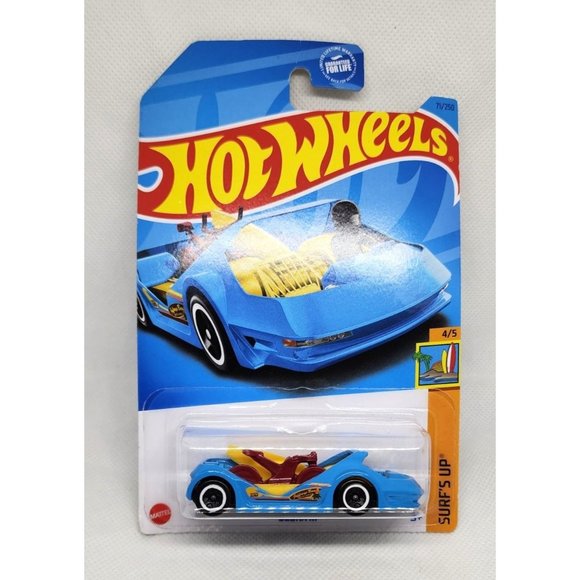 Mattel Hot Wheels Deora 2002 #122 - Red With Surf Graphics, Malaysia Base